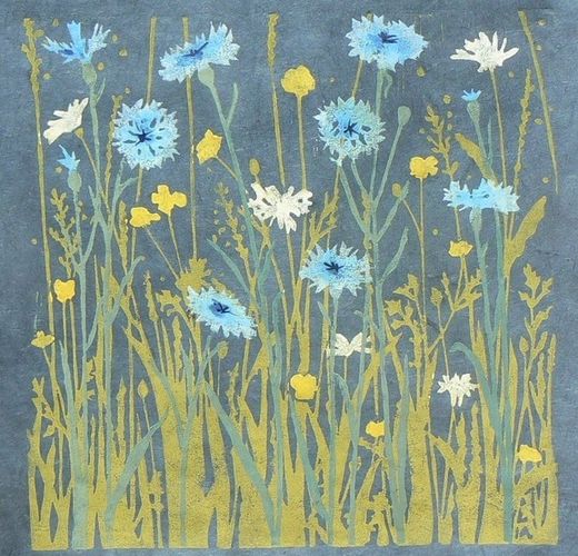 Cornflower Meadow, Striped Pebble